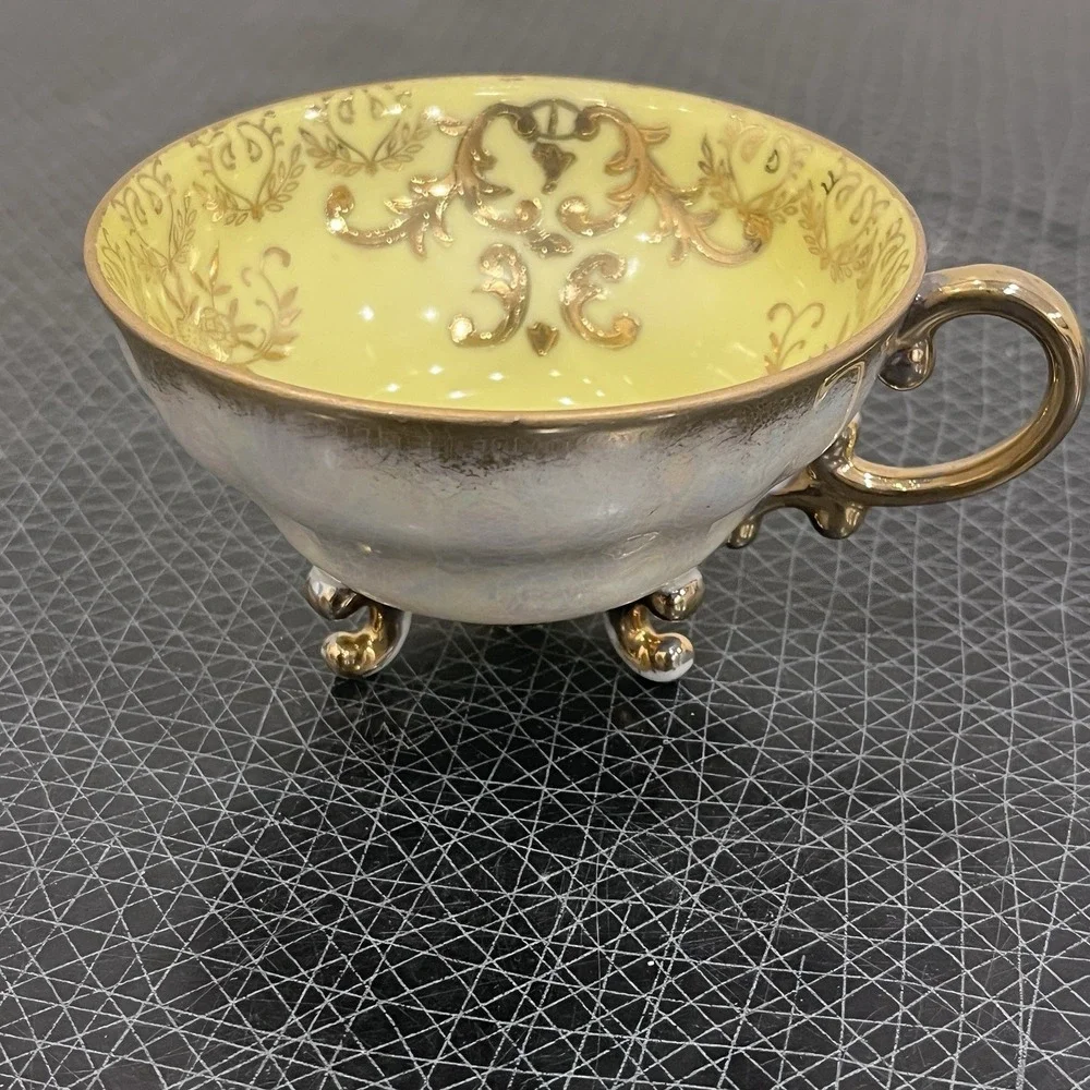 Vintage Royal Sealy? Gold & Yellow 3 Footed Cup Lustre, No Saucer